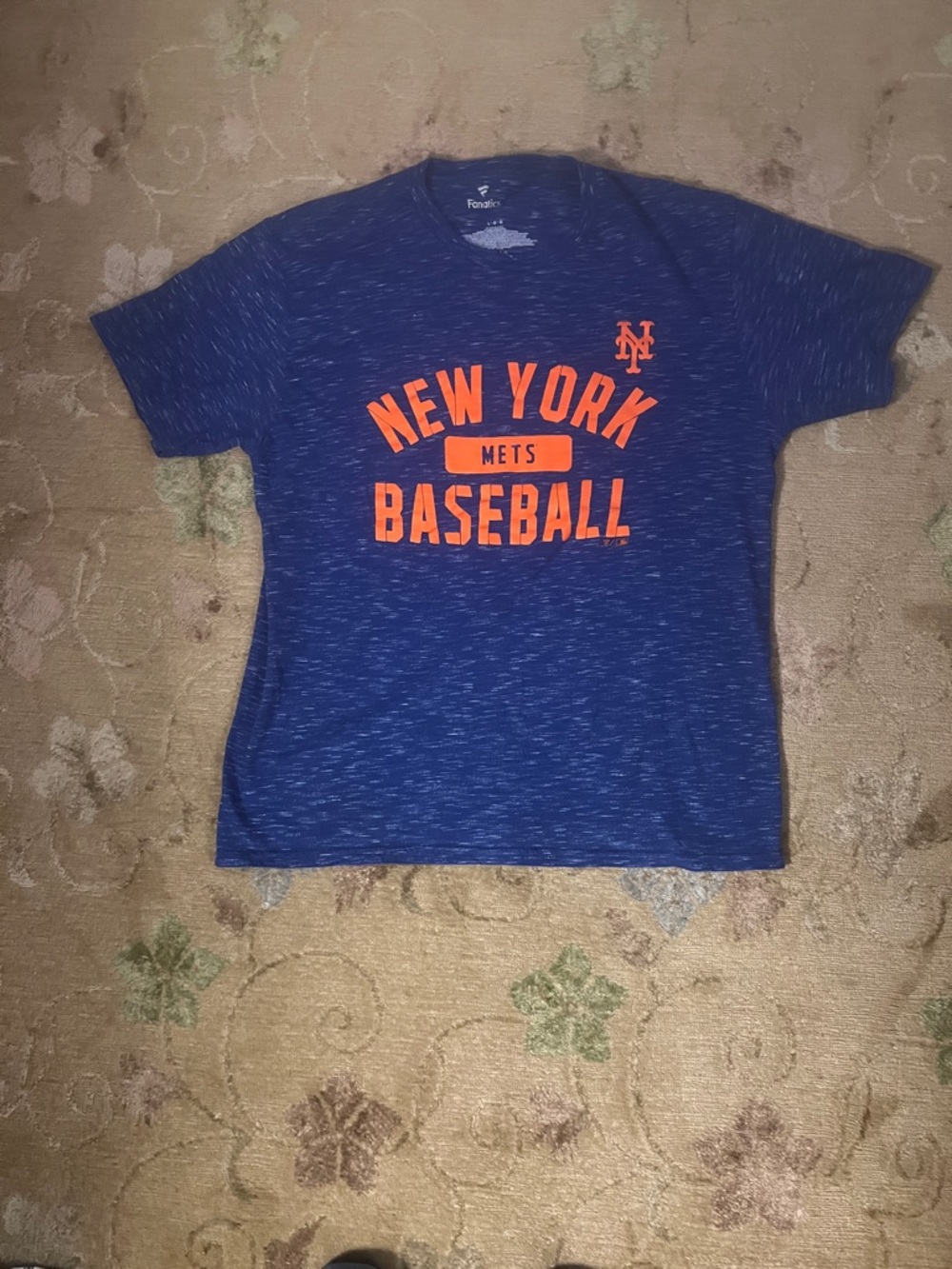 Fanatics New York Mets Blue and Orange Short Sleeve Tee